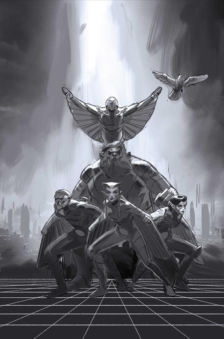 Thundercats / Silverhawks: Thunderhawks #1 - Marco Failla 1:30 B+W Virgin Variant (Pre-Sale) C12-P16