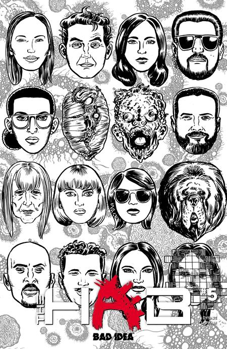 Hab #5 - Bad Idea - David Lapham B&W Outbreak Skulls Variant (Pre-Order) C36-P40