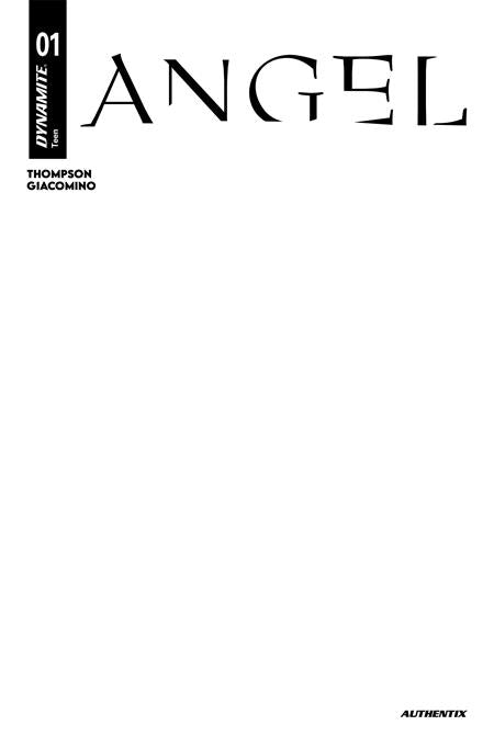 Angel #1 - Dynamite - Blank Sketch Authentix Var (Resolicited) ❌