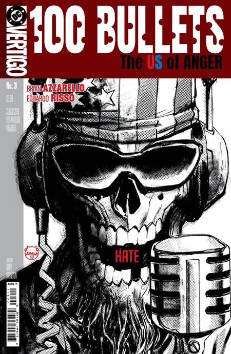 🔞 100 Bullets: The US of Anger #3 - DC Vertigo - Dave Johnson Main Cover (Closed) R2635