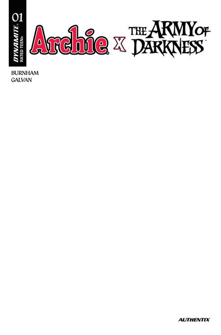 Archie x Army of Darkness #1 • Blank Authentix Var (Pre-Sale) C01-P05