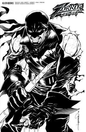 Zorro'S Legacy #2 Cvr D Aaron Lopresti B&w Var - Aaron Lopresti Variant (Pre-Sale) C28-P33