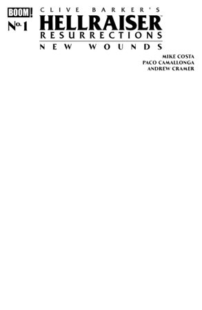 🔞 Hellraiser: Resurrections - New Wounds #1 - Blank Sketch Variant (Pre-Order) C30-P35