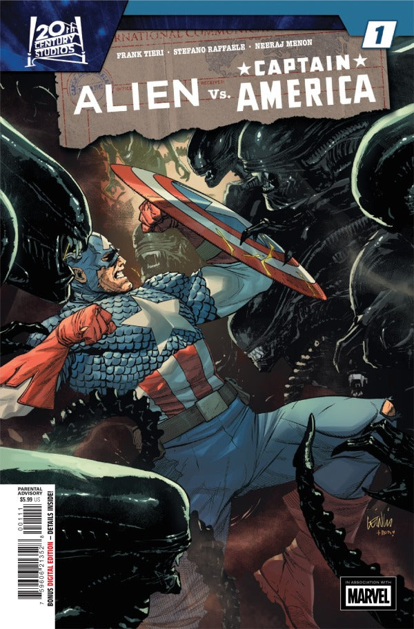 Alien vs Captain America #1 - Leinil Francis Yu Main Cover (Back-Issue)