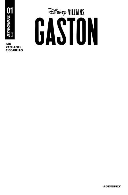 Disney Villains: Gaston #1 - Blank Authentix Variant (Pre-Sale) C05-P10