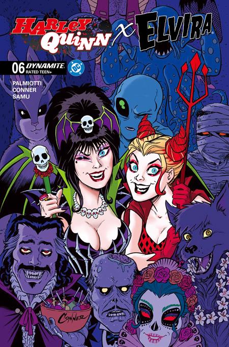 Harley Quinn x Elvira #6 - Amanda Conner Main Cover (Closed)