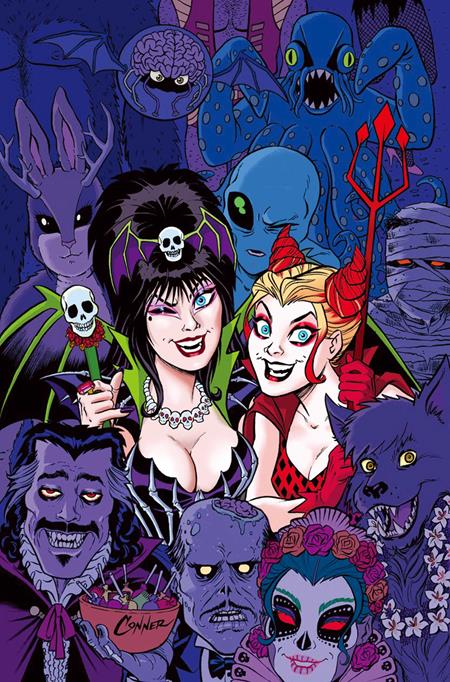 Harley Quinn x Elvira #6 - Amanda Conner Limited Virgin Variant (Pre-Sale) C07-P13