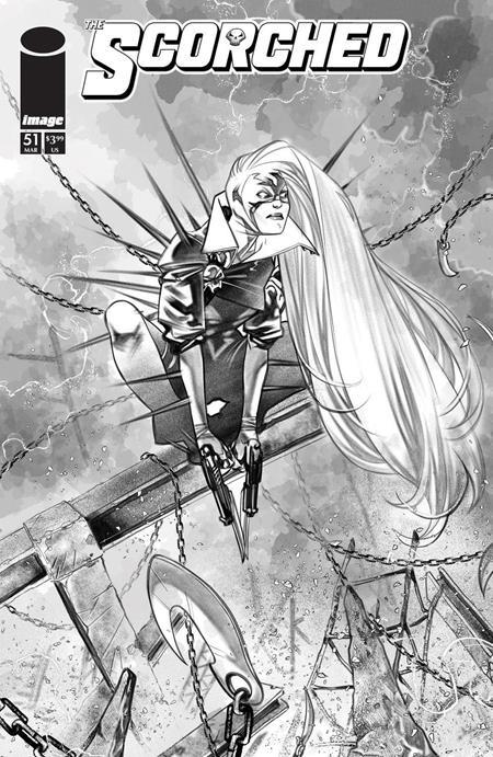 Scorched #51 - Spawn Universe - Ig Guara B+W Variant (Pre-Sale) C09-P13