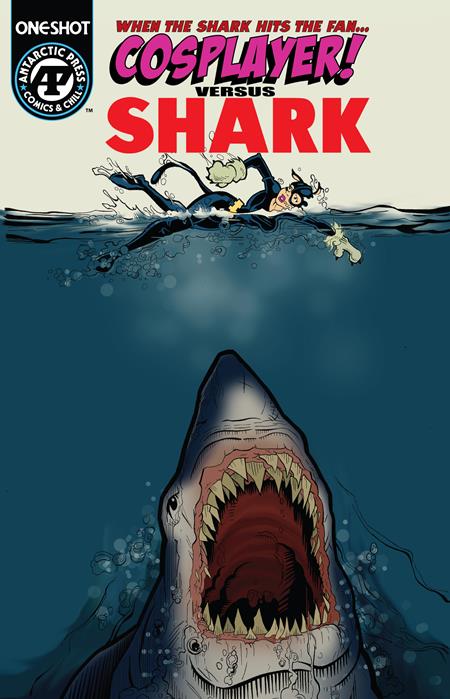 Cosplayer Versus Shark #1  - Shaun Spanky Piela Jaws Homage Main Cover (Pre-Sale) C07-P13