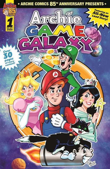 Archie Comics 85th Anniversary: Game Galaxy #1 - Holly G Super Mario Main Cover (Closed)