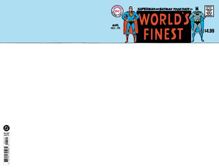 Worlds Finest Comics #195 - Facsimile 2026 Edition - Blank Variant (Closed)