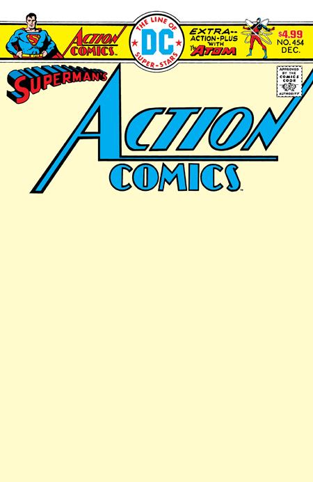 Action Comics #454 - Facsimile 2026 Edition - Blank Variant (Closed)