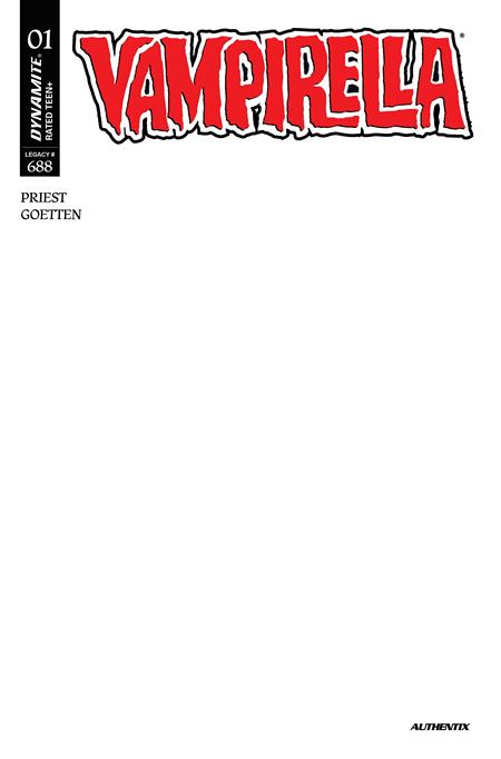 Vampirella #1 "Legacy #688" - Blank Authentix Variant (Closed)