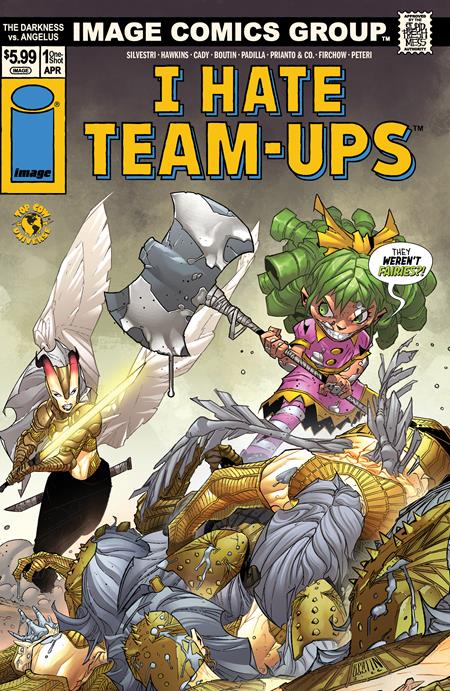 Darkness vs Angelus - Pat Boutin I Hate Fairyland Team Up Variant (Pre-Sale) C12-P15
