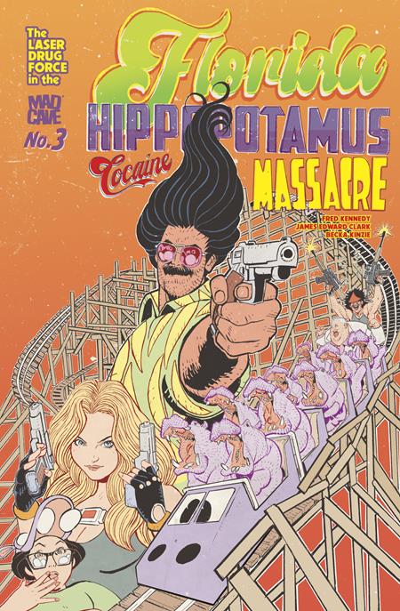 🔞 Florida Hippopotamus Cocaine Massacre #3 (of 4) - James Edward Clark Variant (Pre-Sale) C13-P16