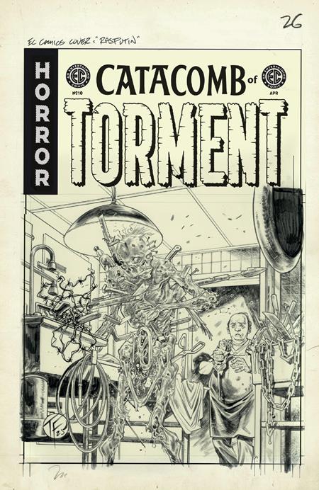 EC Catacomb of Torment #10 - Tom Fowler 1:20 B+W Artist Edition Variant (Pre-Sale) C12-P15