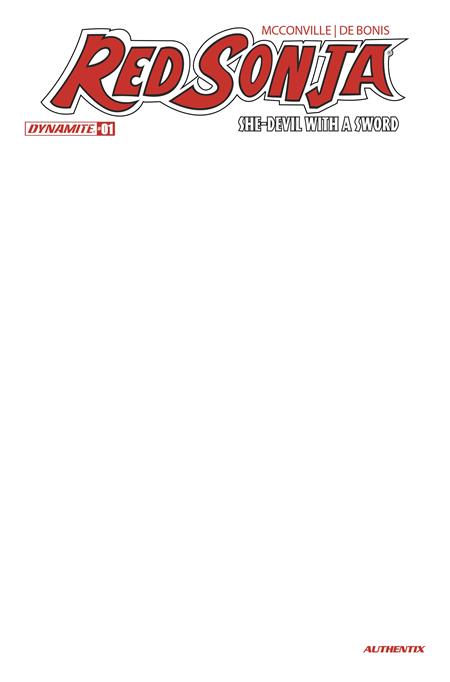 Red Sonja: She Devil with a Sword #1 - Blank Authentix Variant (Closed)