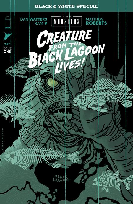 Universal Monsters: Creature from the Black Lagoon Lives #1 "Black + White" - Mark Chiarello Variant (Pre-Sale) C18-P21