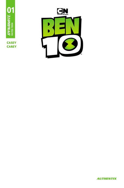 Ben 10 #1 - Blank Sketch 2nd Printing Authentix Variant (Closed)