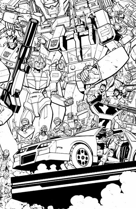 M.A.S.K. #1 - Mask - Energon Universe - Tom Reilly 3rd Anniversary B+W Connecting Variant (Closed)