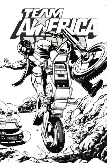Team America Racing: Full Throttle Edition #1 - Javier Saltares B&W Variant (Closed)