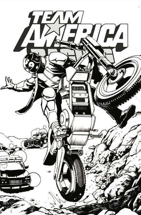 Team America Racing: Full Throttle Edition #1 - Javier Saltares B&W Variant (Closed)