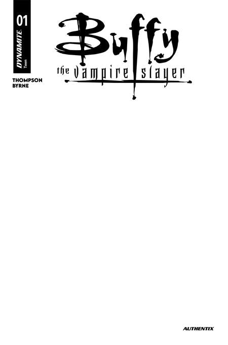 Buffy the Vampire Slayer #1 - Dynamite - Blank Sketch Authentix Variant (Pre-Order) C32-P35