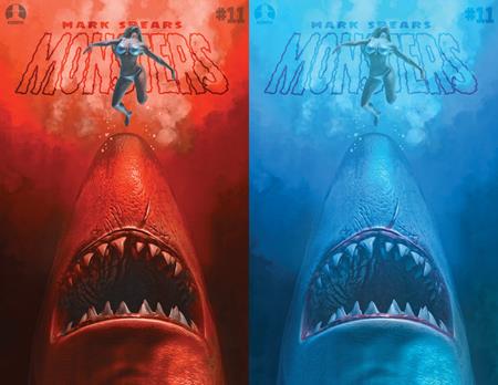 Monsters #11 - Mark Spears Shark Attack Jaws Homage Holofoil Flip Variant (Closed)