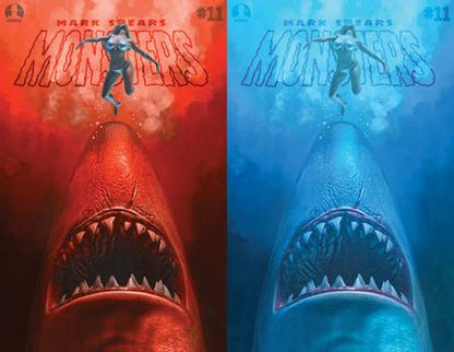 Monsters #11 - Mark Spears Shark Attack Jaws Homage Holofoil Flip Variant (Closed)