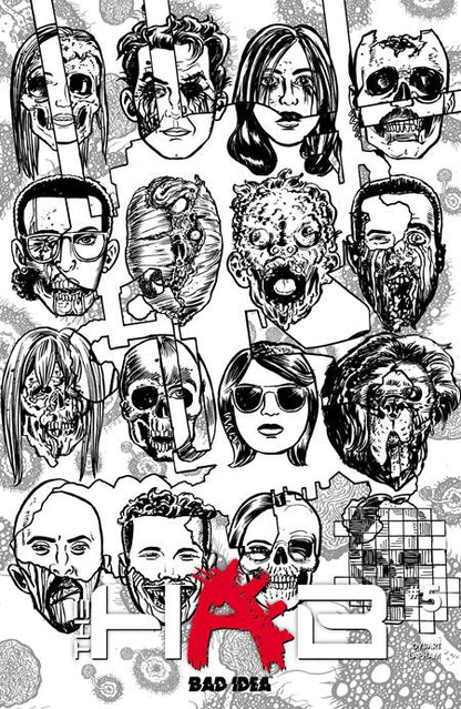 Hab #5 - Bad Idear - David Lapham B&W Infected Skulls Variant (Pre-Order) C36-P40