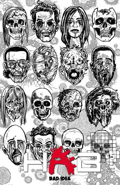 Hab #5 - Bad Idea - David Lapham B&W Dead Skulls Variant (Pre-Order) C36-P40