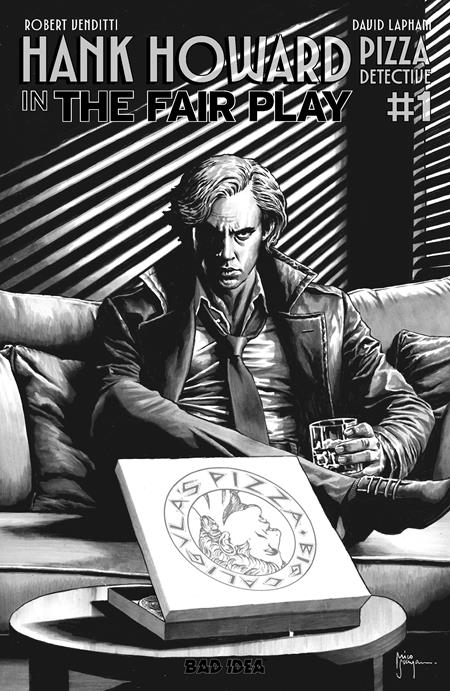 Hank Howard: Pizza Detective - Fair Play #1 - Bad Idea - Mico Suayan B&W Noir Variant (Closed) R2631
