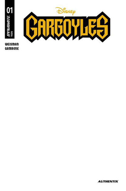 Gargoyles #1 - Vol 2 - Dynamite - Blank Sketch Authentix Variant (Closed) R2632
