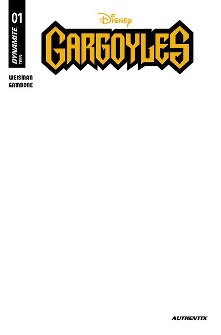 Gargoyles #1 - Vol 2 - Dynamite - Blank Sketch Authentix Variant (Closed) R2632