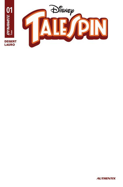 Disney: Talespin #1 - Dynamite - Blank Sketch Authentix Variant (Closed) R2633