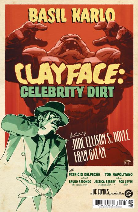 Clayface: Celebrity Dirt #3 - Bruno Redondo Var (Closed) R2636