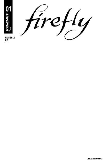 Firefly #1 - Dynamite - Blank Sketch Authentix Variant (Pre-Order) C32-P35
