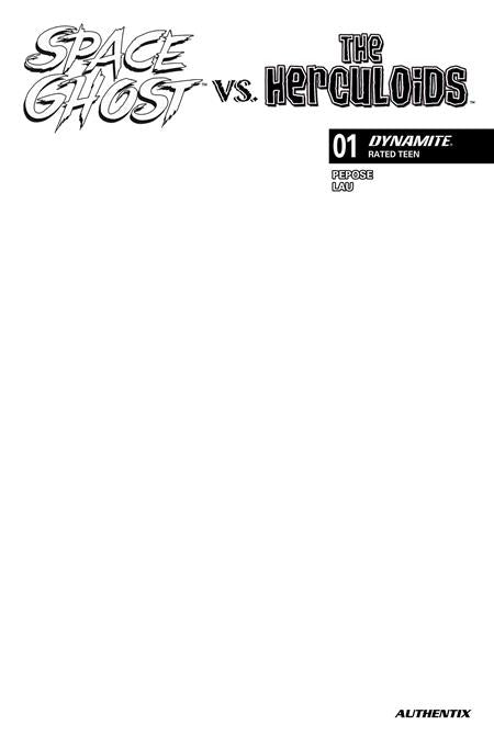 Space Ghost vs The Herculoids #1 - Blank Sketch Authentix Variant (Pre-Order) C34-P37