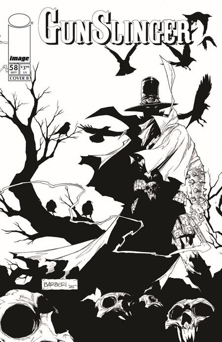 Gunslinger #58 - Spawn Universe - Carlo Barberi B&W Variant (Pre-Order) C35-P38
