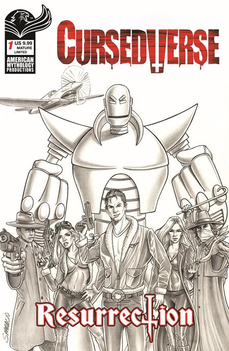 🔞 Cursedverse: Resurrection #1 - American Mythology - Mark Sparacio Limited B&W Variant (Pre-Order) C34-P37
