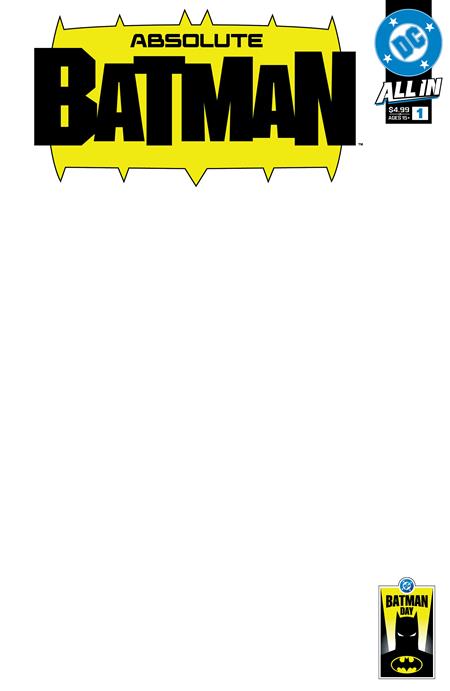 Absolute Batman #1 - Blank Sketch Batman Day 2025 Variant (Back-Issue)