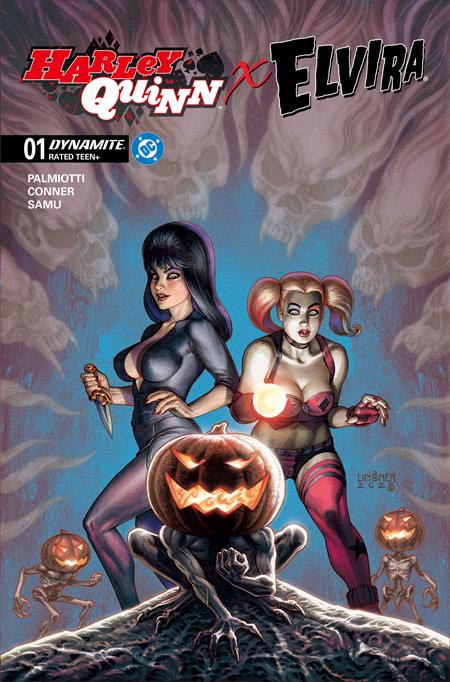 Harley Quinn X Elvira #1 | Joseph Michael Linsner Var | FC: 8/9 | PL: 1/10 (Pre-Sale)