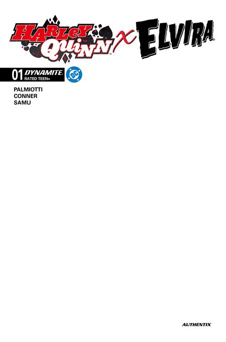 Harley Quinn X Elvira #1 | Blank Authentix Var | FC: 8/9 | PL: 1/10 (Pre-Sale) [C36]