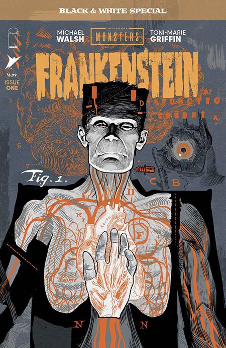 Frankenstein B&W Special #1 - Universal Monsters - Michael Walsh Main Cvr (Pre-Order) C38-P41