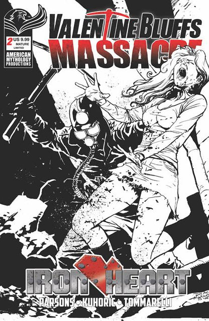 🔞 Valentine Bluffs: Massacre - Iron Heart #2 - Roy Allan Martinez Limited B&W Var (Pre-Order) C39-P43