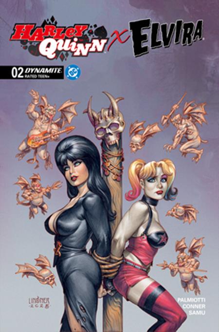 Harley Quinn X Elvira #2 | Joseph Michael Linsner Var â€¢ Pre-Sale: C43-P46