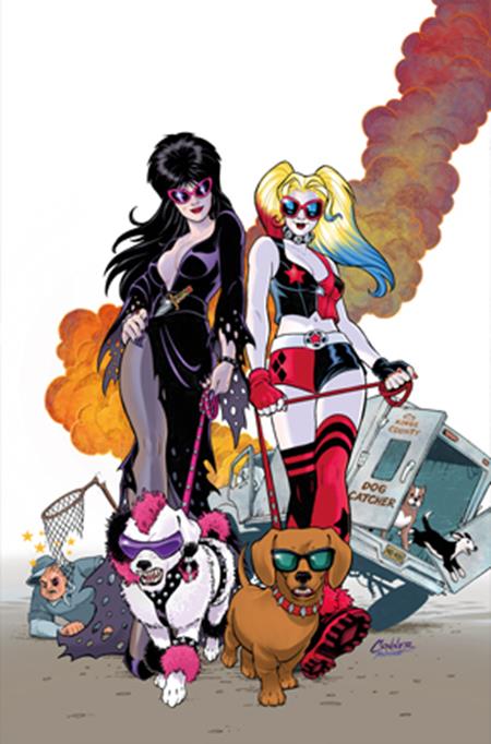 Harley Quinn X Elvira #2 | Amanda Conner Dogs Foil Virgin Var â€¢ Pre-Sale: C43-P46
