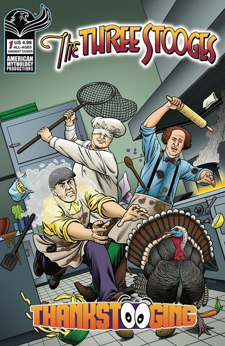 Three Stooges: Thankstooging - American Mythology | Brendon, Brian Fraim Var (Pre-Order) C42-P47