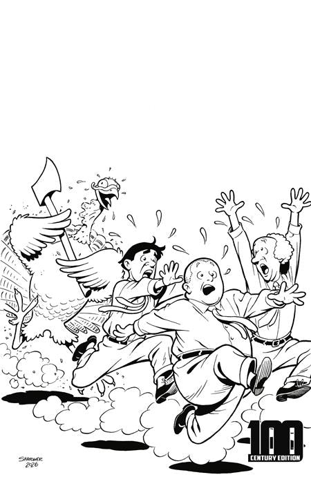Three Stooges: Thankstooging - American Mythology | Eric Shanower Century Limited B&W Var (Pre-Order) C42-P48