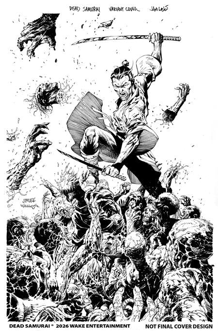 🔞 Dead Samurai #8 - Wake | Lee, Williams B&W 2nd Printing (Pre-Order) C43-P47